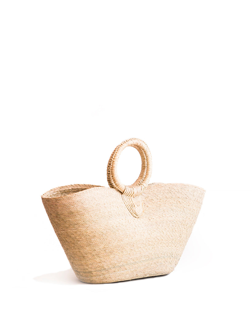 Large Wicker Tote - natural